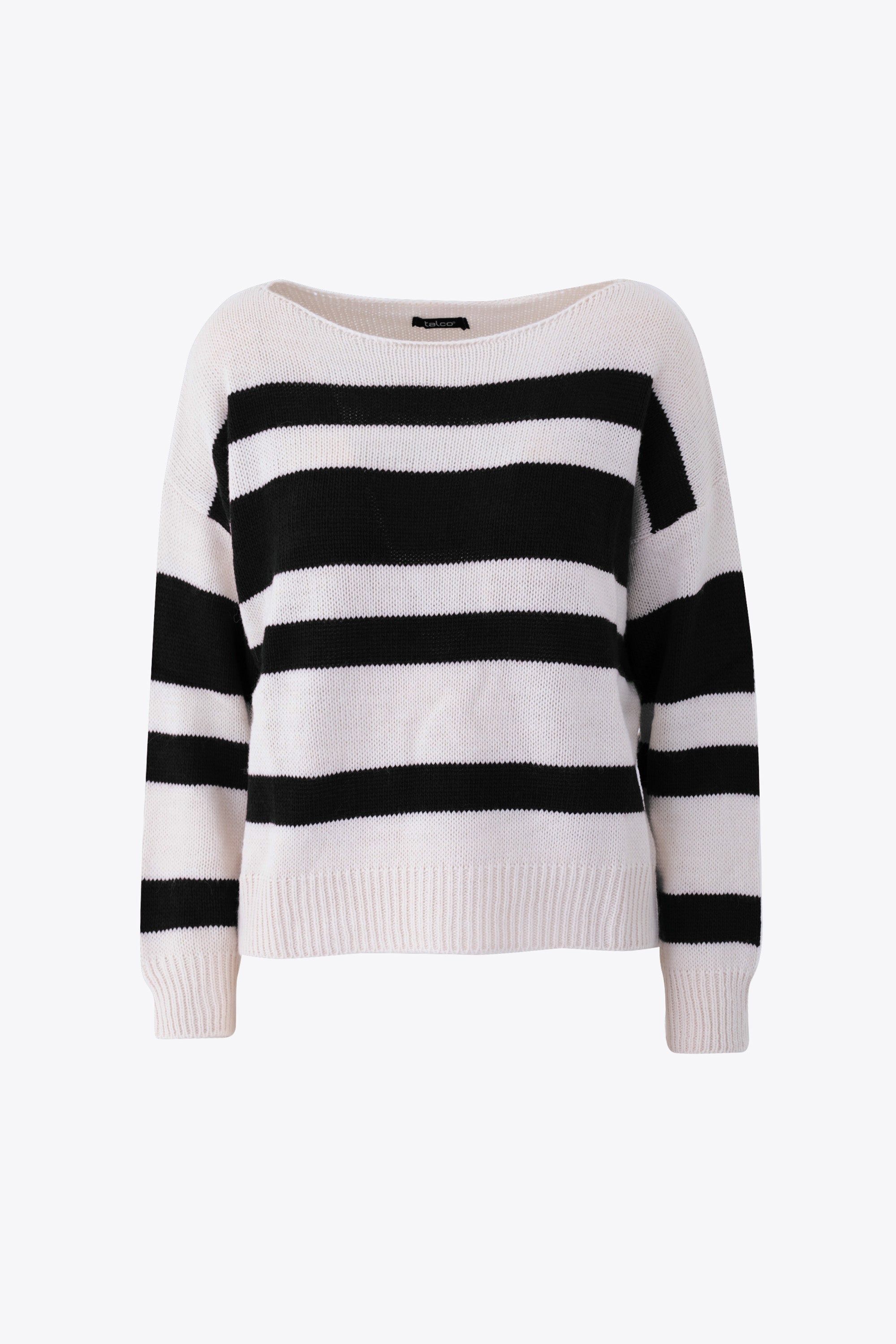 Pullover a righe orizzontali in misto lana - FW25