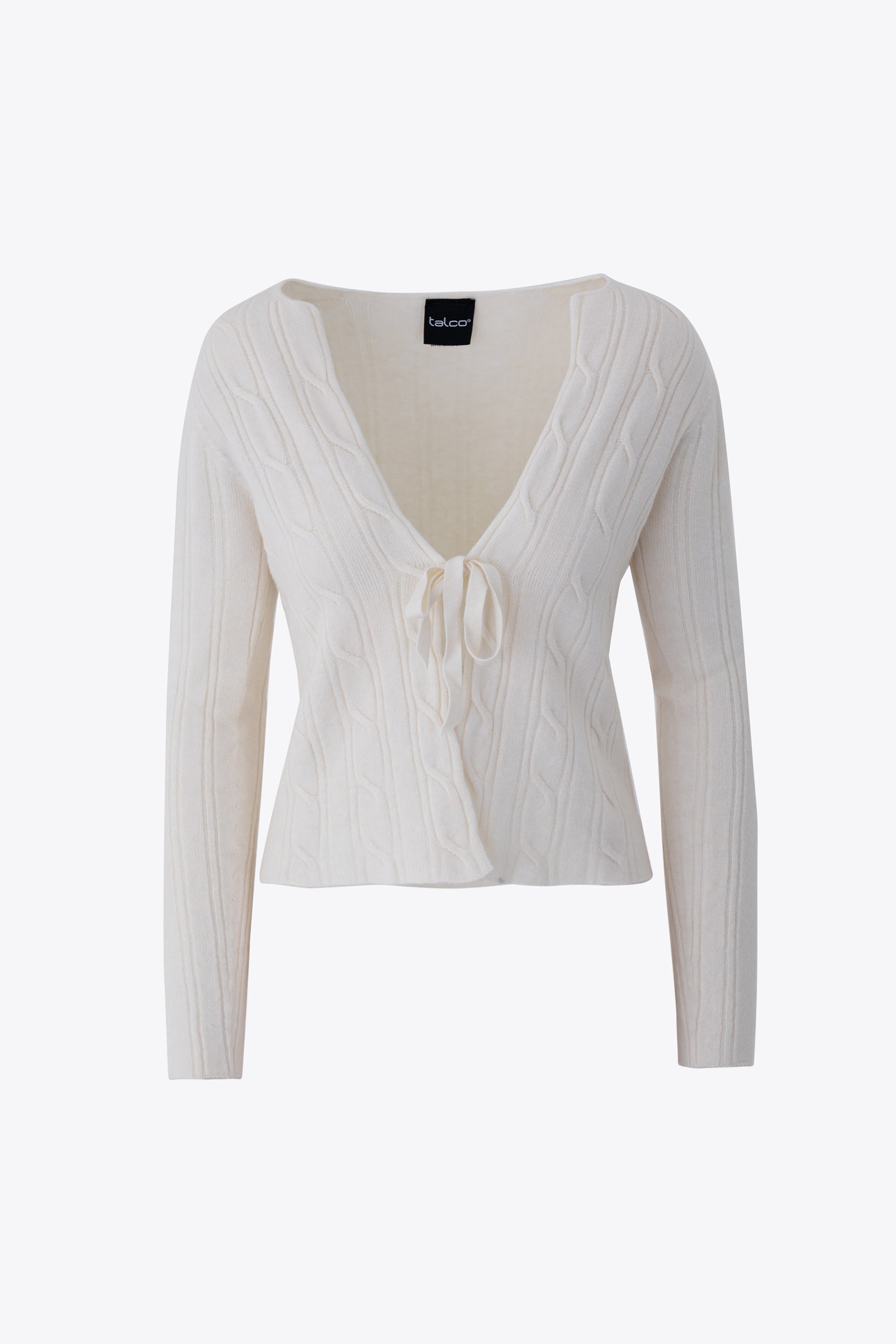 Cardigan con trecce in maglia - FW25