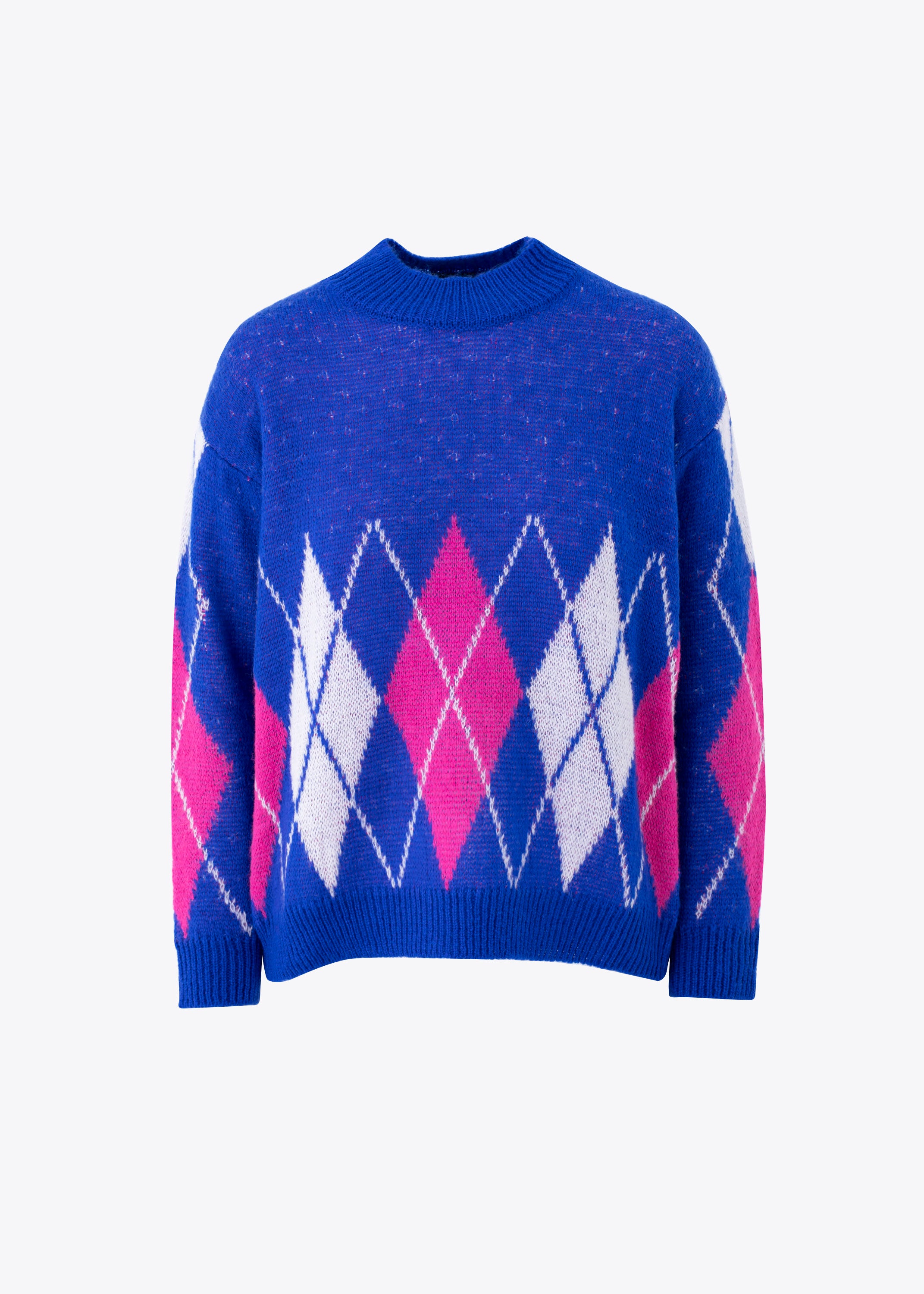 Pullover rombi multicolor in misto lana - FW25