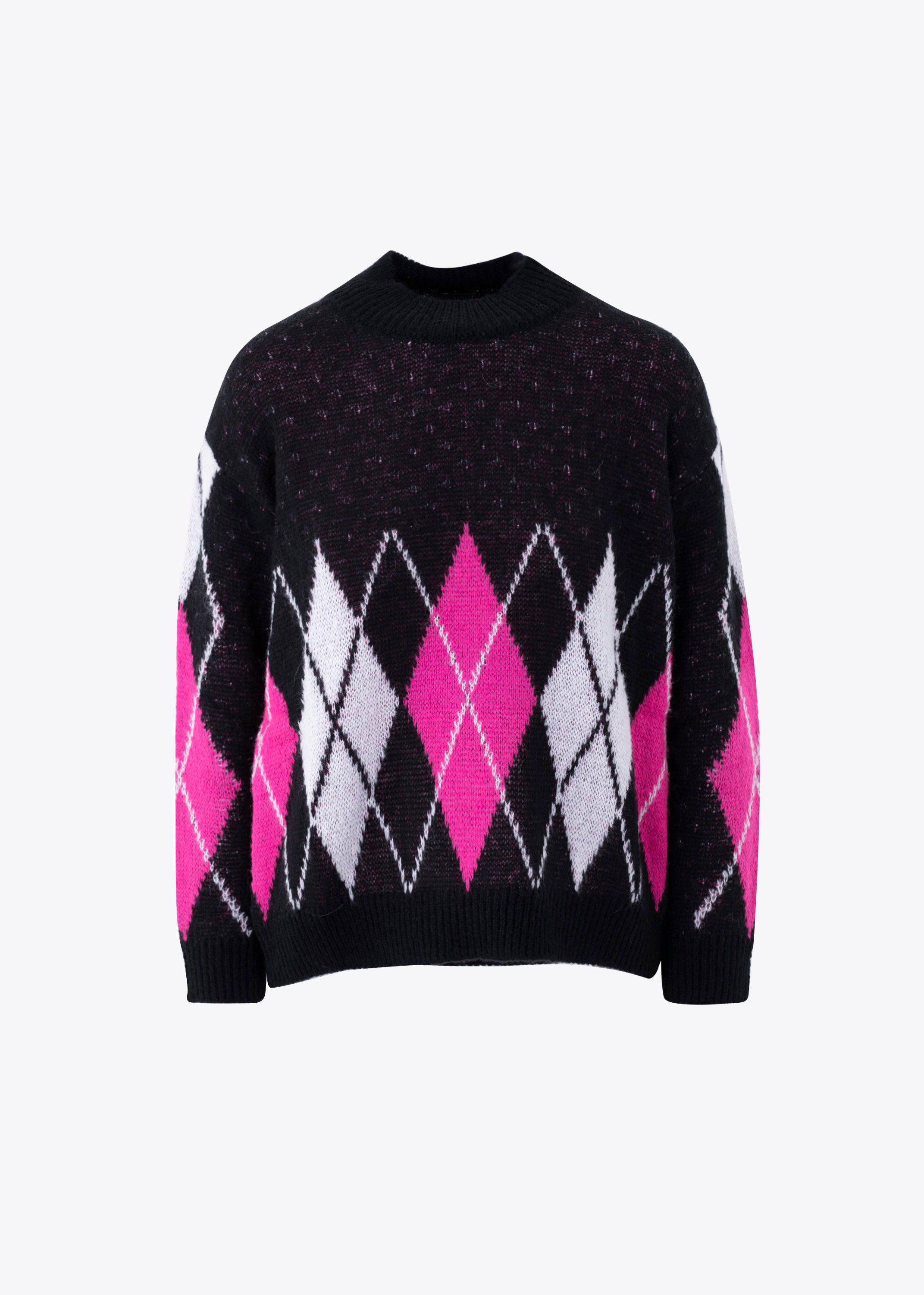 Pullover rombi multicolor in misto lana - FW25