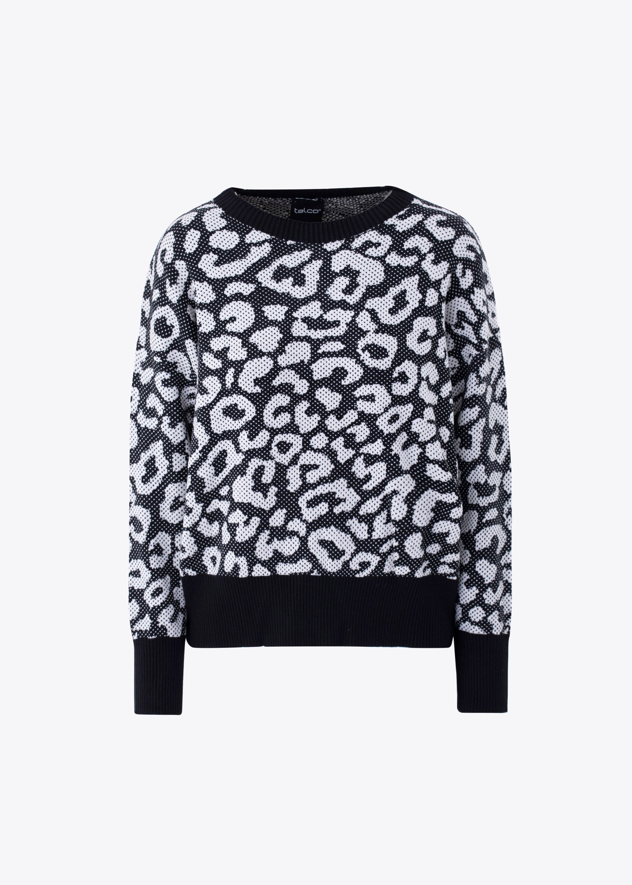 Pullover in maglia jacquard maculata - FW25